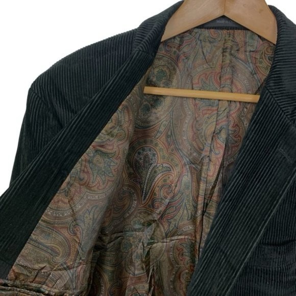 Lauren Ralph Lauren Black Corduroy Sport Coat Blazer Jacket - Picture 5 of 7